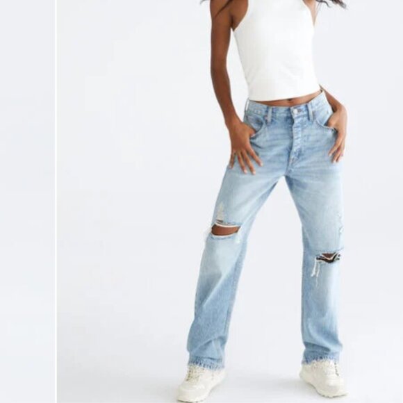 Aeropostale Denim - Aeropostale Women's High-Rise Baggy 90's Distressed Jean Size 12R NWT